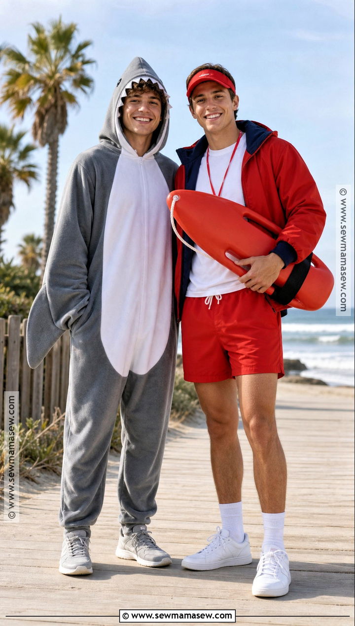Shark And Lifeguard Costume - 35 best friends halloween costumes