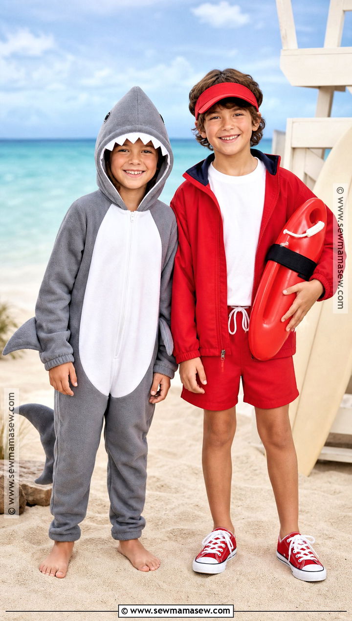 Shark And Lifeguard Costumes - 35 brother sister halloween costumes