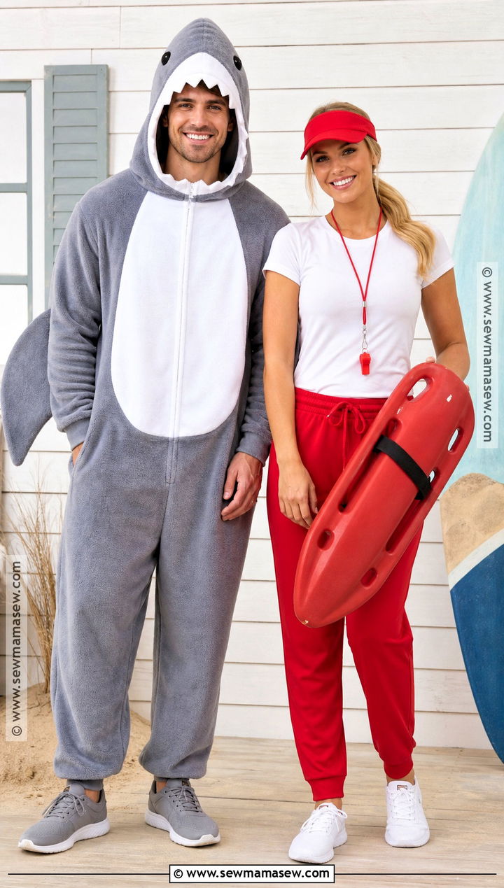 Shark And Lifeguard Matching Costumes - 45 matching costumes