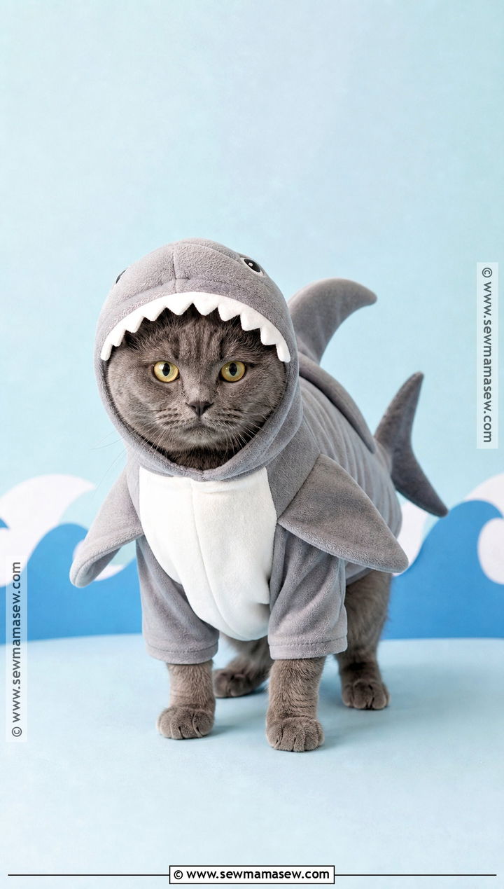 Shark Cat Costume - 30 Halloween Costume Ideas for Cats