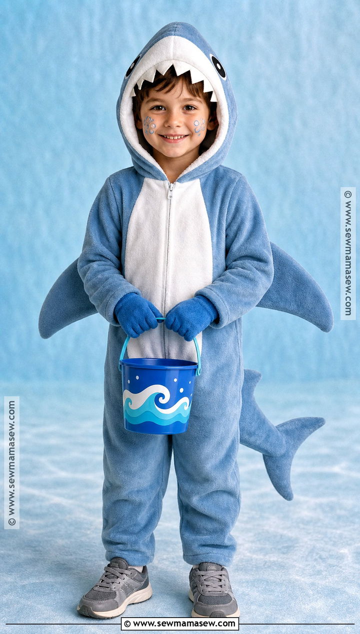Shark Costume With Dorsal Fin - 35 animal costumes for kids