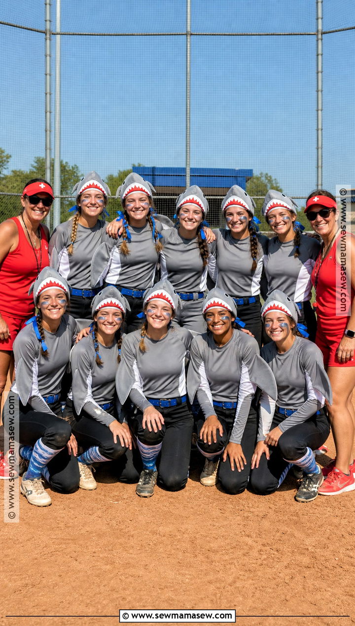 Shark Softball Team Costume - 35 softball team halloween costume ideas