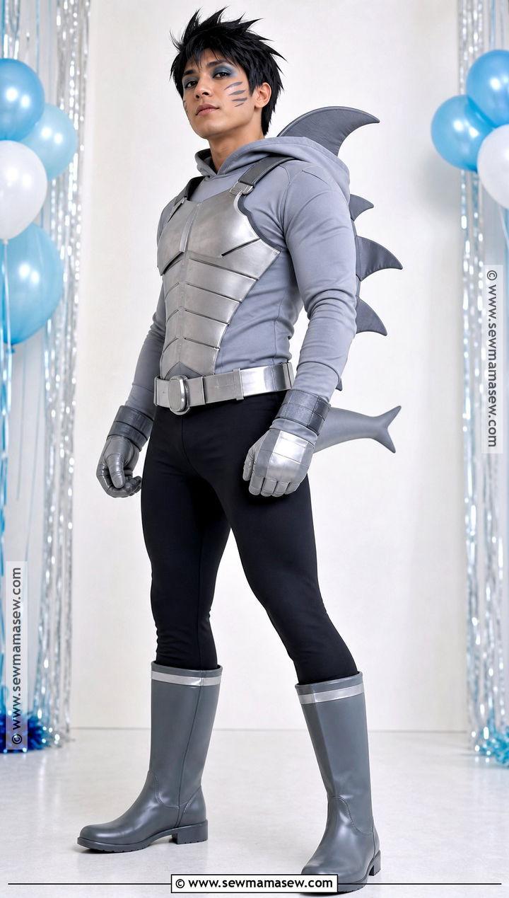 Sharkboy Costume With A Hooded Fin - 30 sharkboy costume ideas