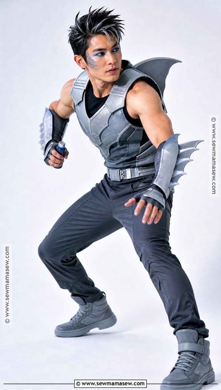 Sharkboy Costume With A Sleeveless Armor Vest - 30 sharkboy costume ideas