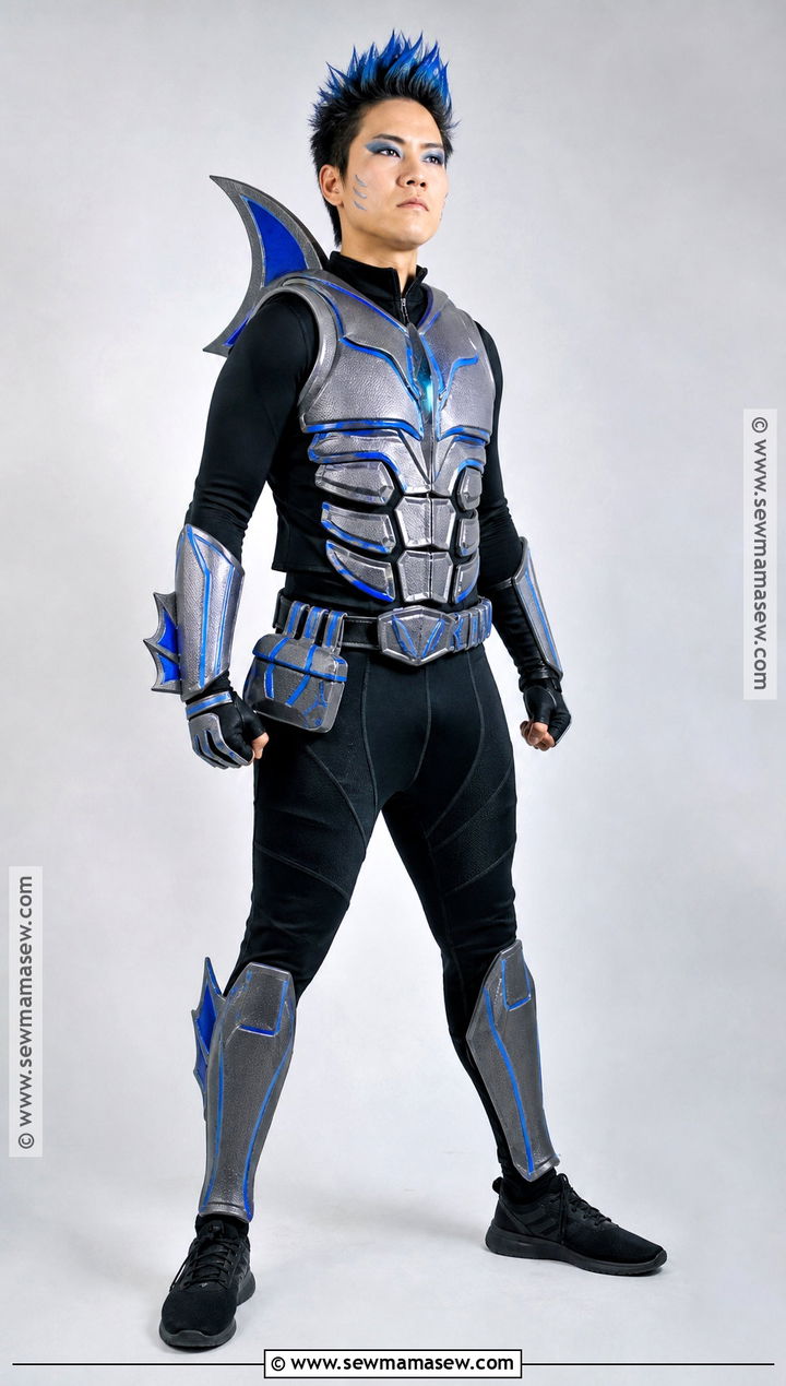 Sharkboy Costume With Glowing Blue Trim - 30 sharkboy costume ideas
