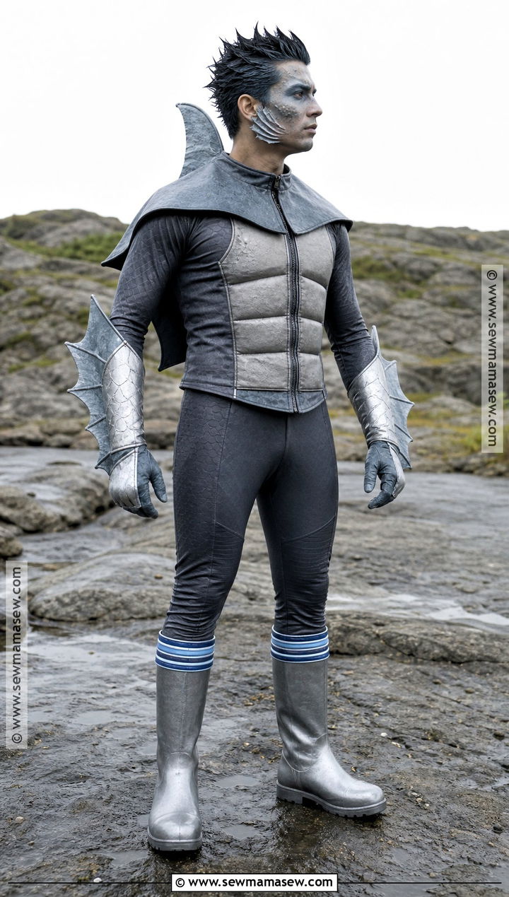 Sharkboy Costume With Silver Rain Boots - 30 sharkboy costume ideas