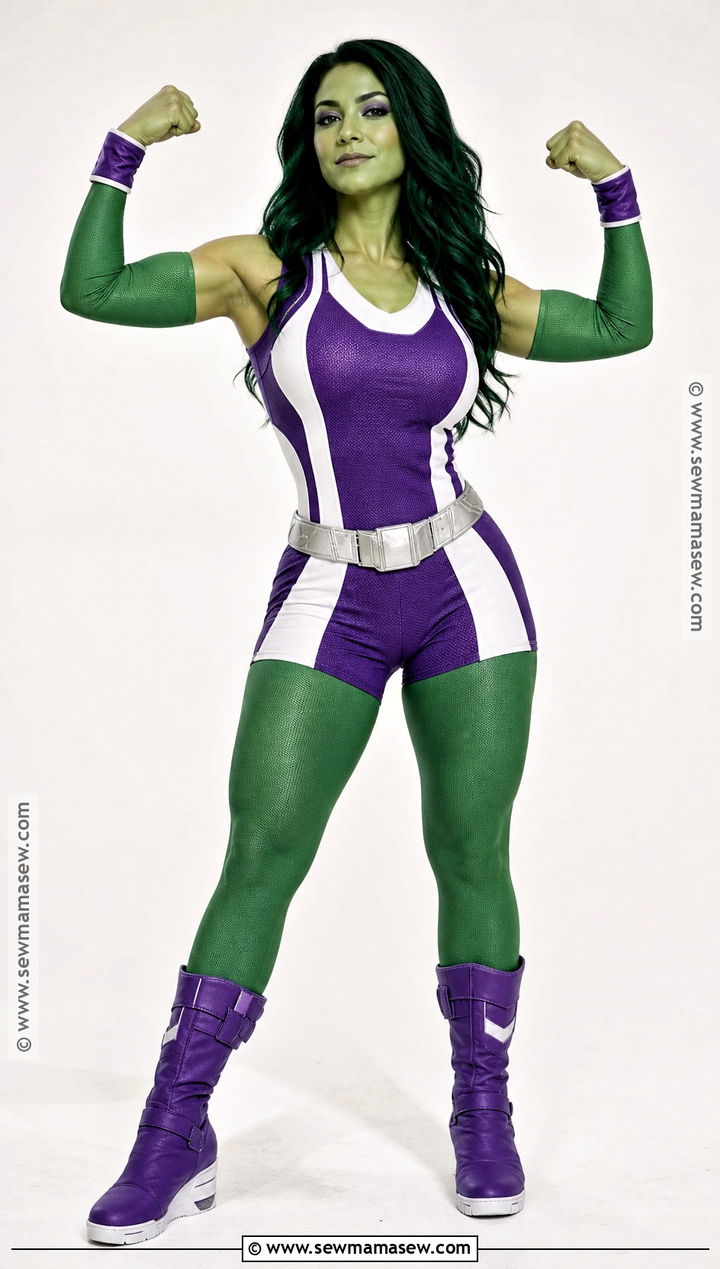 She Hulk Costume With Green Makeup - 30 superhero costumes for women