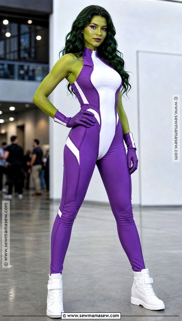 She Hulk Costume With Purple And White Suit - 30 avengers costumes