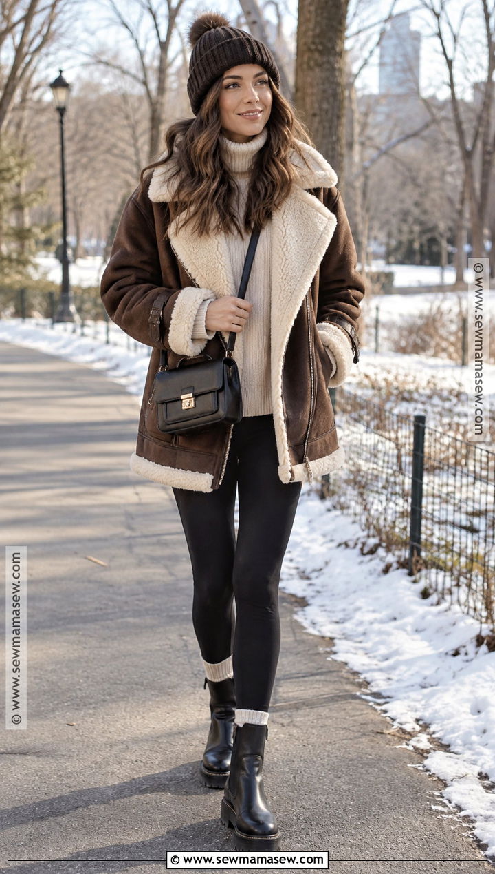Shearling Coat Outfit - 15 autumn and winter coats 2026