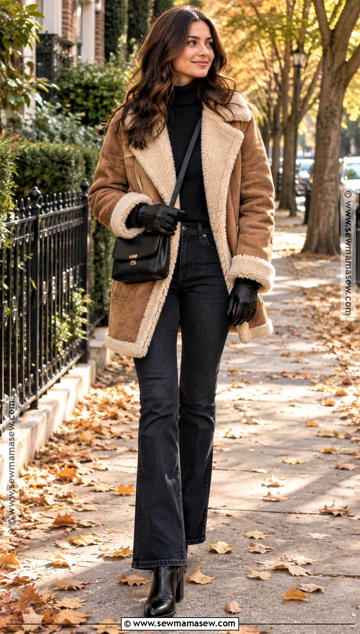 Shearling Fall Coat Outfit - 25 fall coats for women