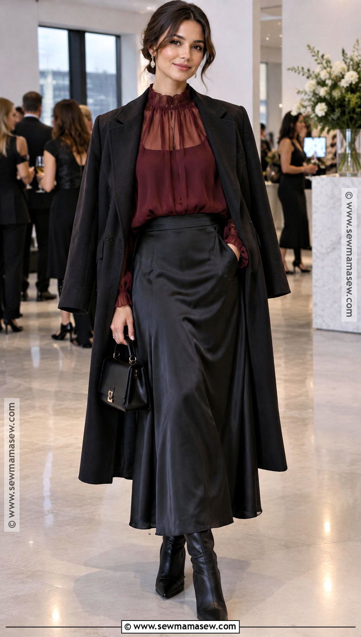 Sheer Chiffon Top With A Camisole And Maxi Skirt - 15 Fall Tops for Women 2026