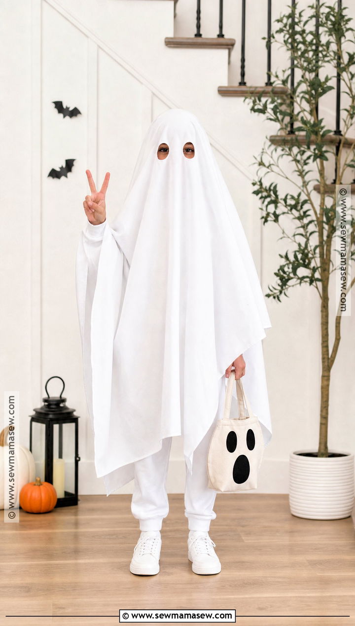 Sheet Ghost Costume With White Sneakers - 45 easy last minute halloween costumes