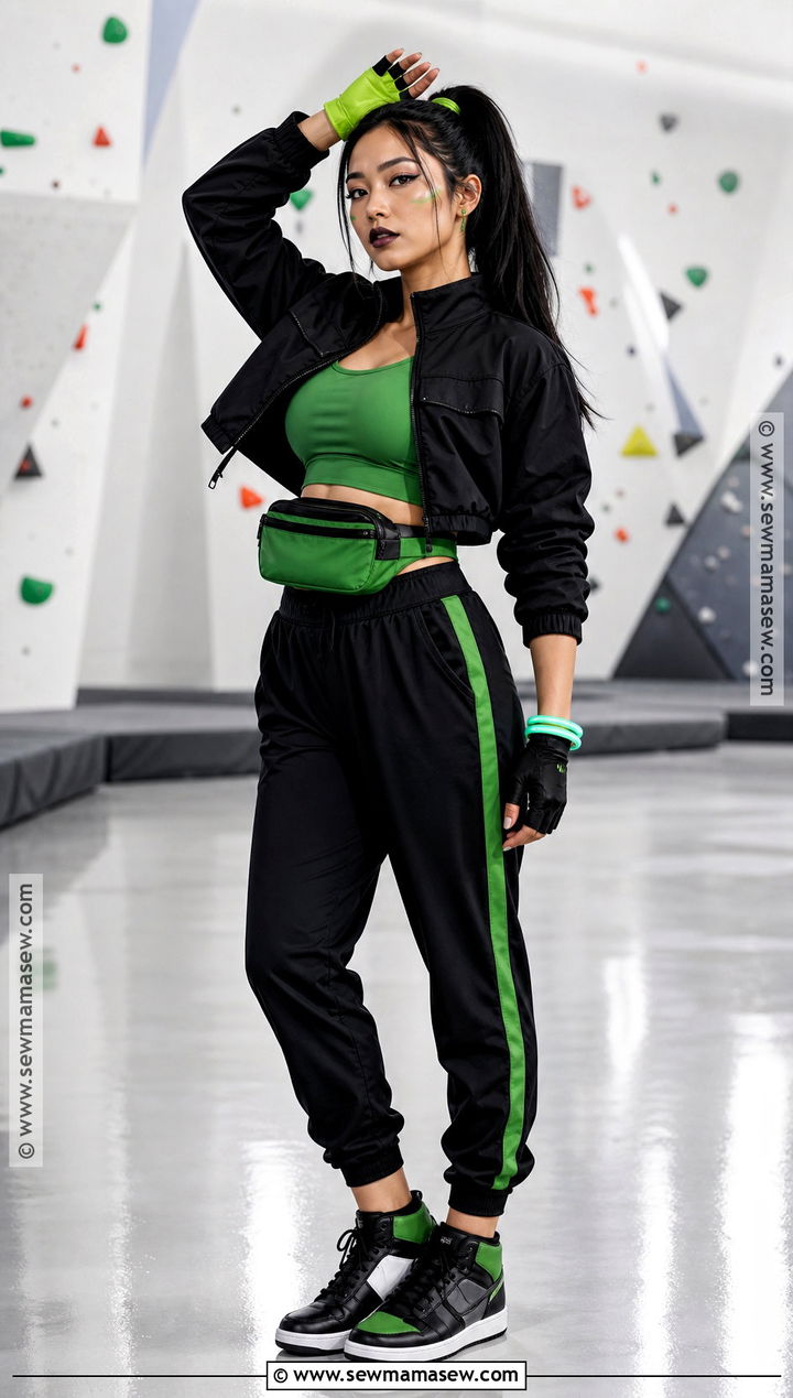 Shego Costume With Black Joggers - 30 she go costume ideas
