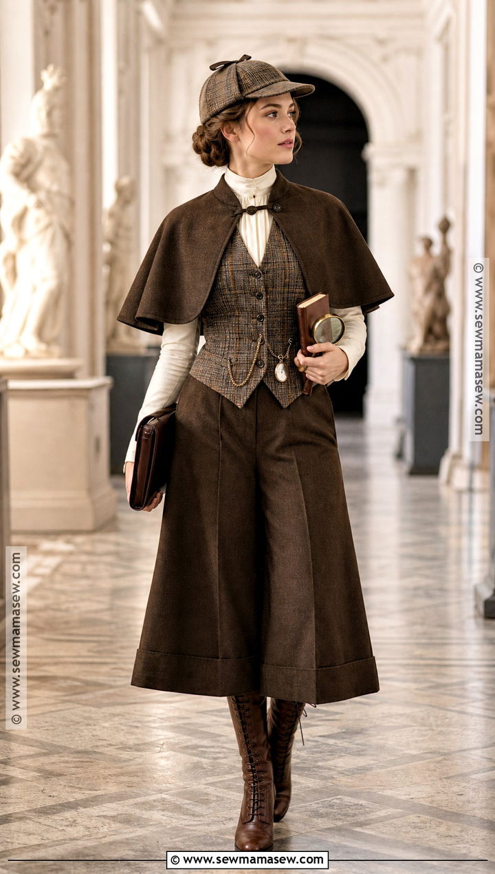 Sherlock Holmes Costume With Culottes - 30 Sherlock Holmes Costume Ideas for Women