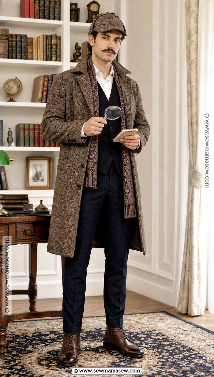 Sherlock Holmes Costume With Tweed Coat - 30 costumes for guys