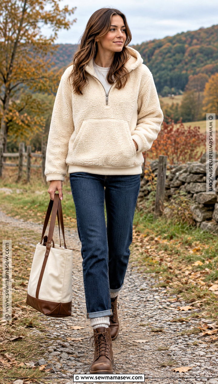 Sherpa Hoodie With Jeans - 25 fall hoodies