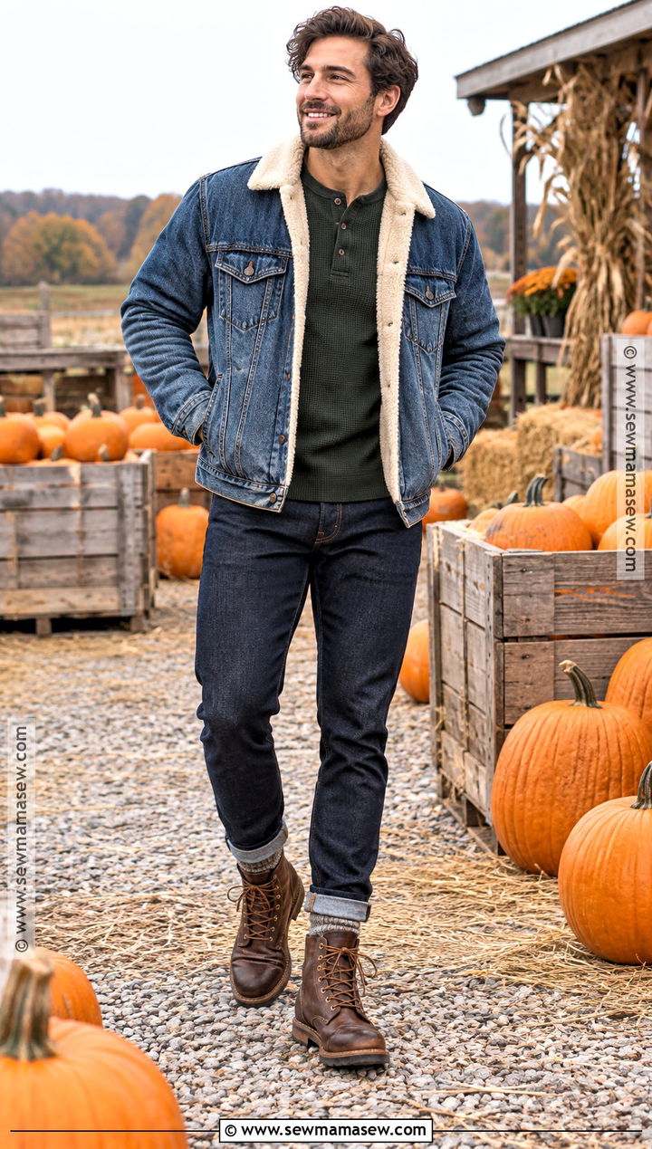 Sherpa Jacket Pumpkin Patch Outfit - 25 pumpkin patch outfit ideas for men