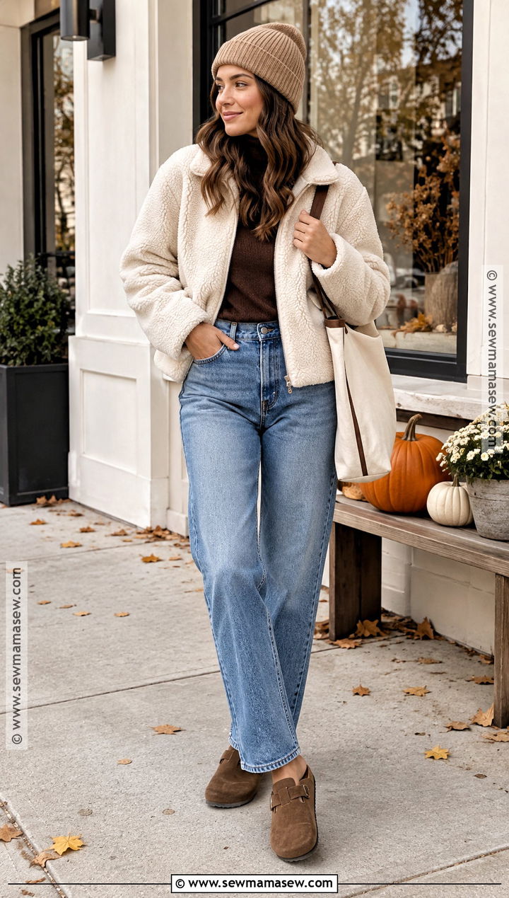 Sherpa Jacket With Jeans And Clogs - 15 fall 2026 jackets