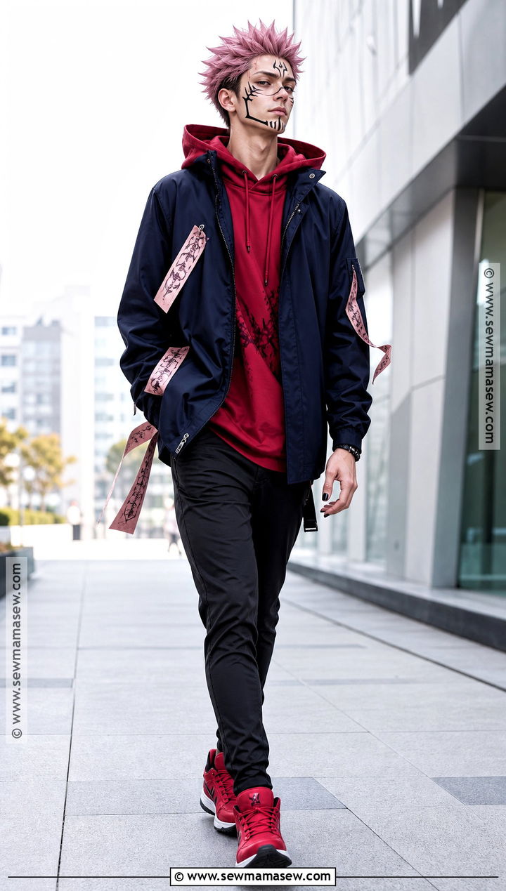 Shibuya Sukuna Cosplay With Red Hoodie - 45 sukuna cosplay ideas