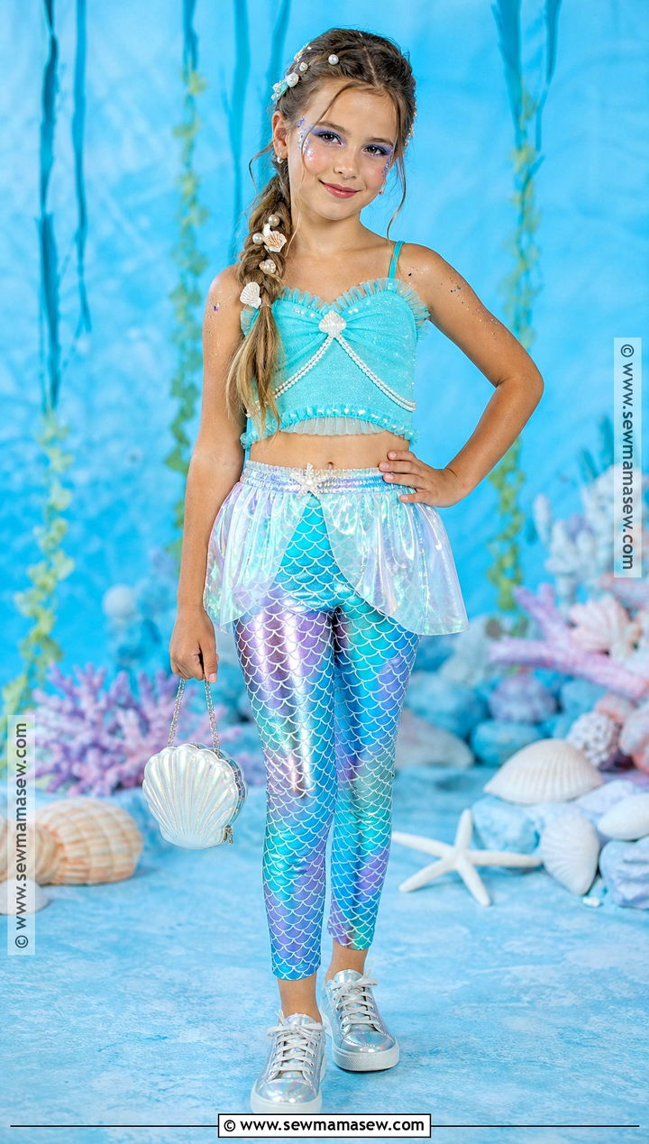 Shimmering Mermaid Costume For Girls - 30 girl halloween costumes for kids
