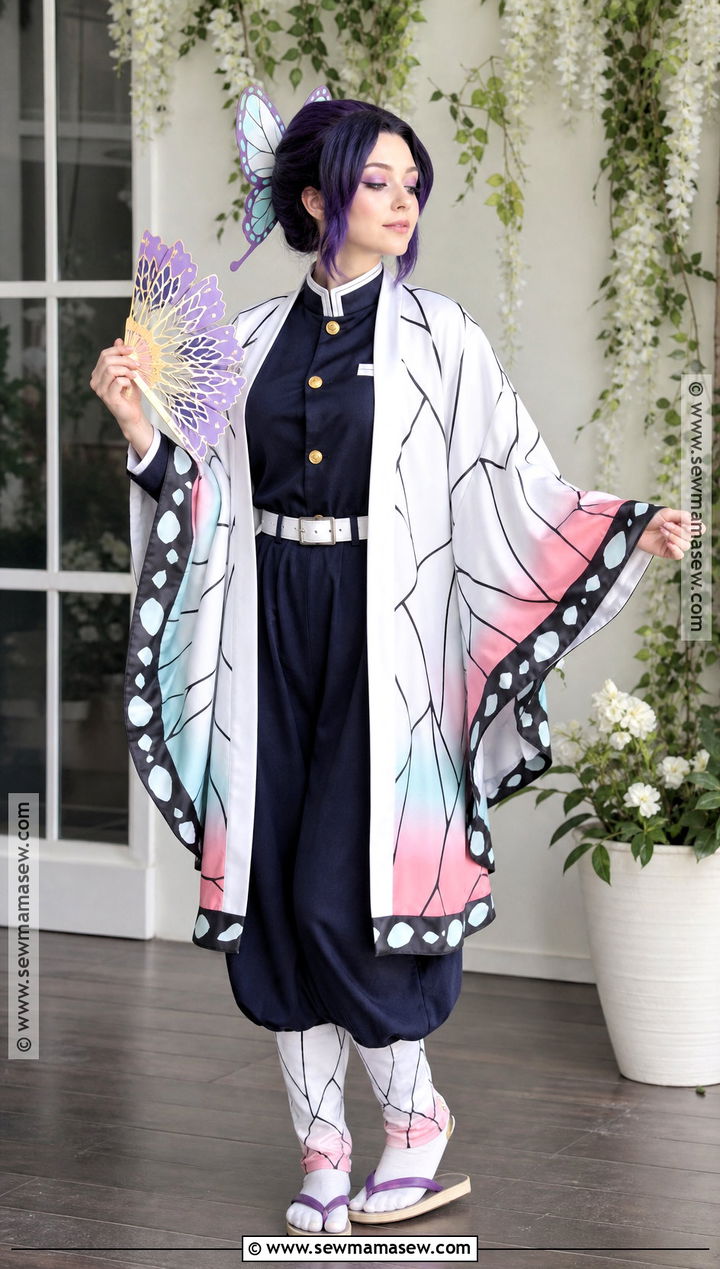 Shinobu Kocho Cosplay With Butterfly Cape - 35 Easy Cosplay Ideas Women Anime