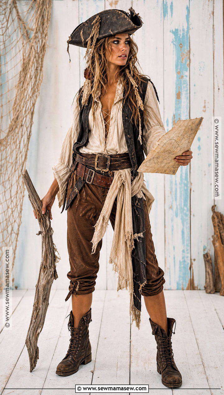 Shipwrecked Pirate Costume - 50 pirate costume ideas for women