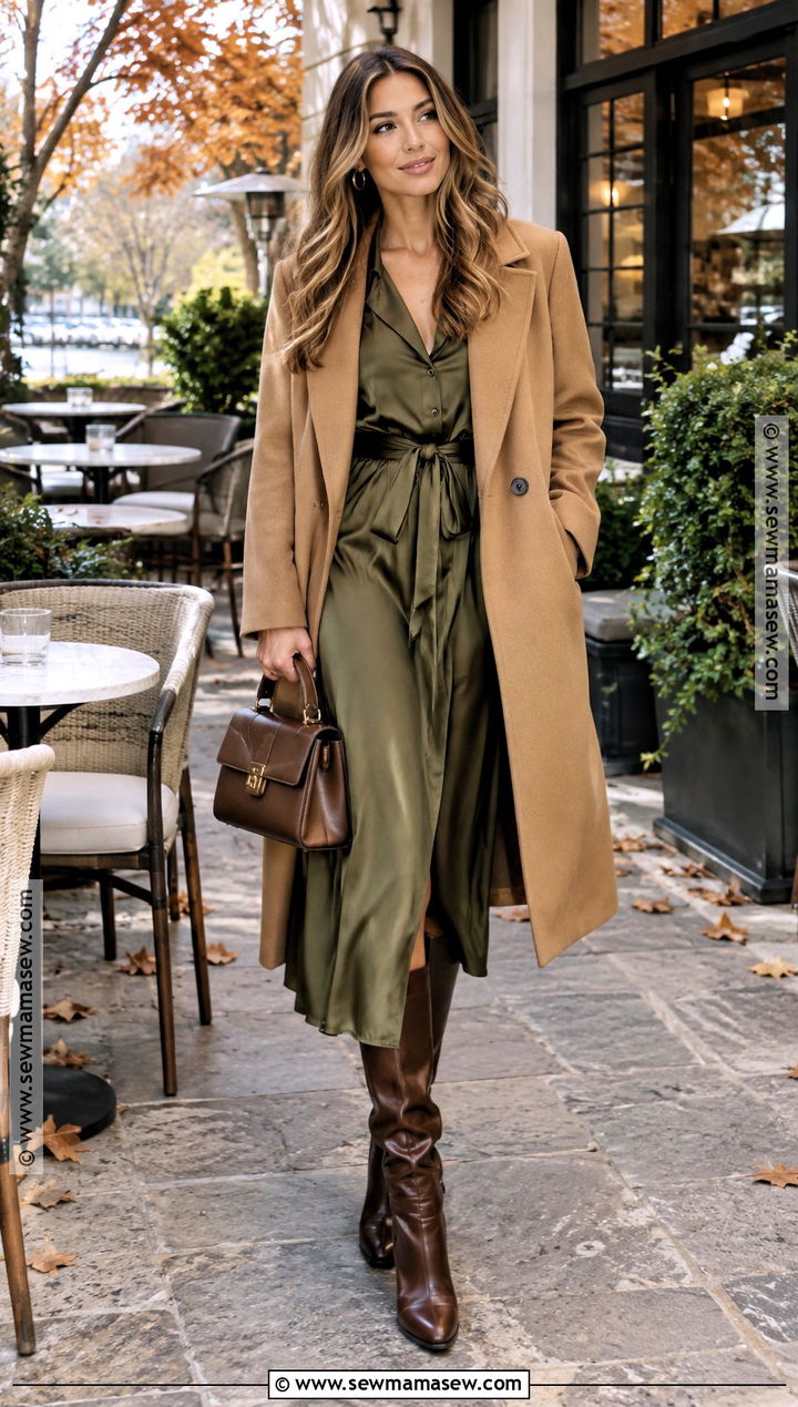 Shirt Dress And Tall Boots Birthday Outfit - 25 birthday outfit fall ideas