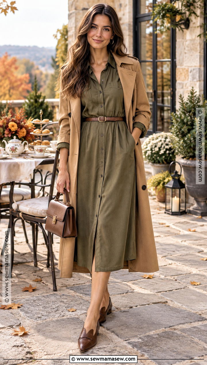 Shirt Dress Fall Tea Party Outfit - 25 fall tea party outfit ideas
