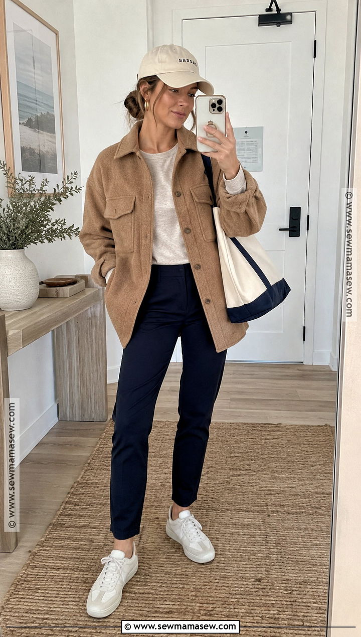 Shirt Jacket Coastal Fall Outfit - 15 coastal fall outfits 2026