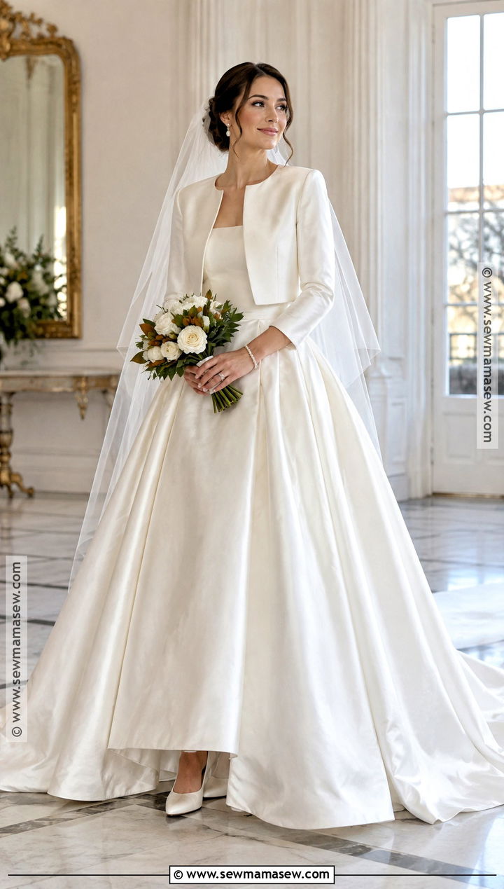 Short Coat With Full Skirt Wedding Dress - 15 Wedding Dress Coat Fall Ideas