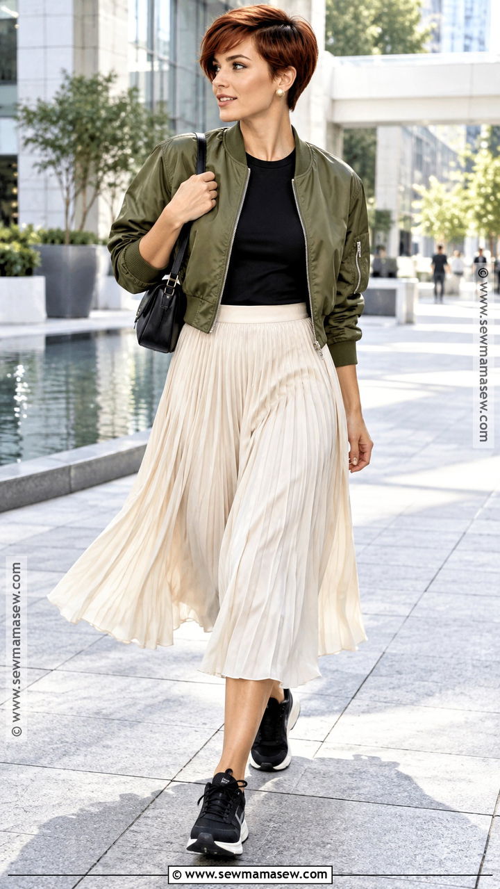 Short Hair Monochrome Knit Outfit - 20 short hair fall outfits
