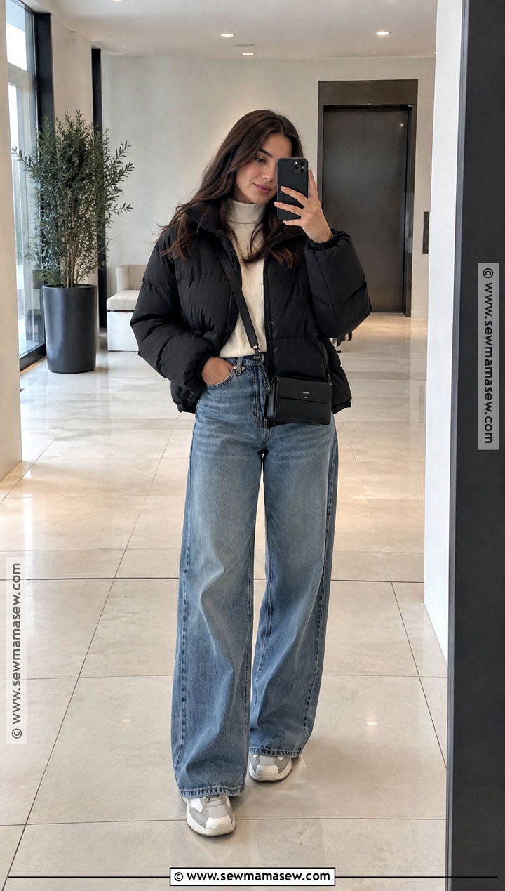 Short Puffer Coat Outfit - 20 coat autumn ideas