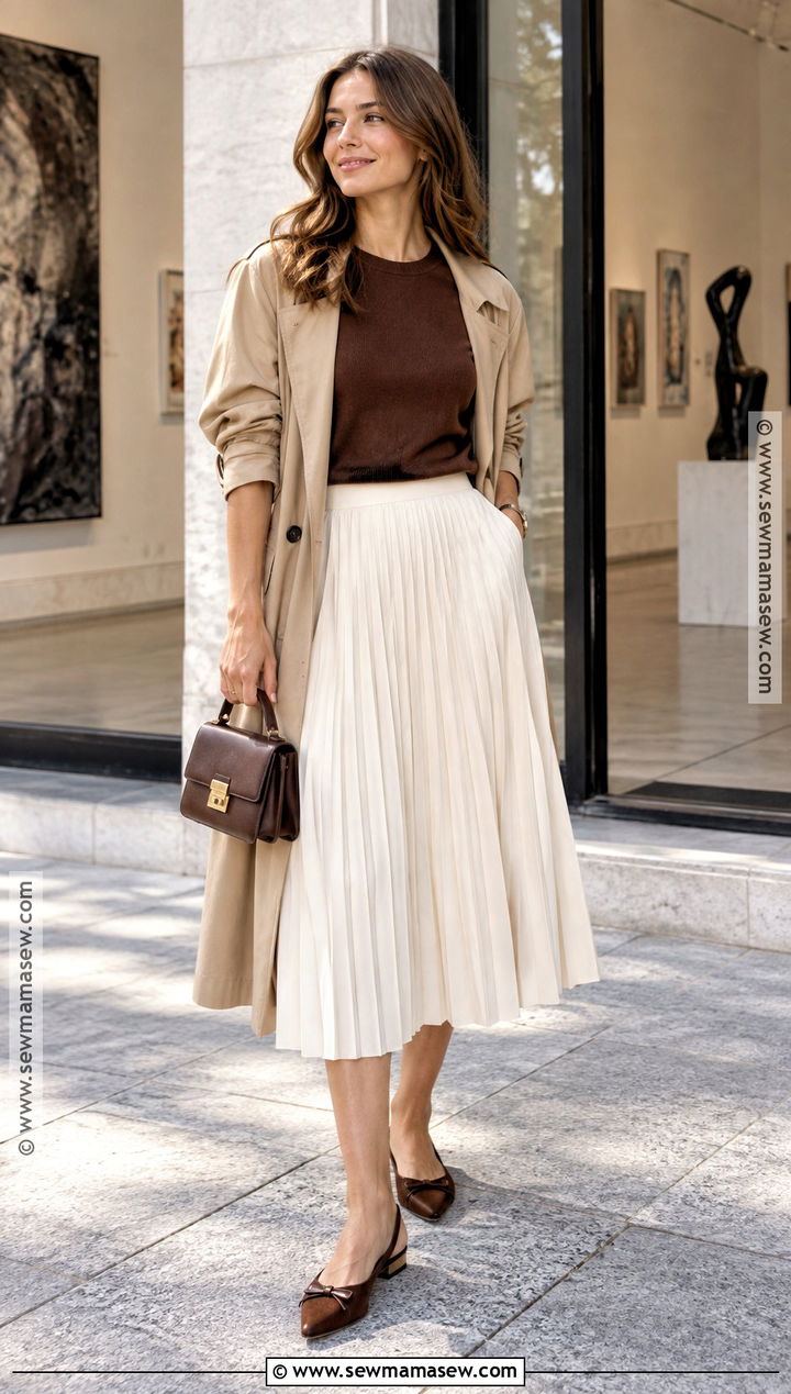 Short Sleeve Sweater With Midi Skirt - 20 Fall Sweaters for Women