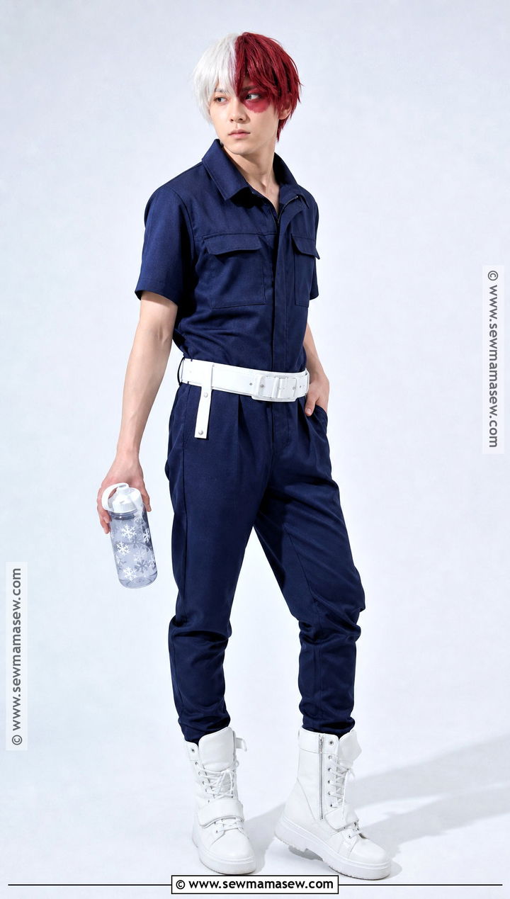 Shoto Todoroki Cosplay With Blue Uniform - 30 Easy Anime Cosplay Ideas for Men