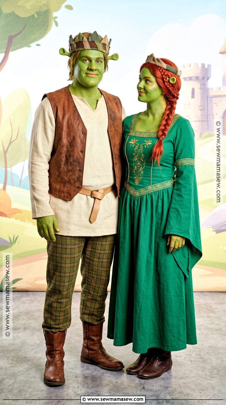 Shrek And Fiona Couple Costume - 50 couple halloween costumes