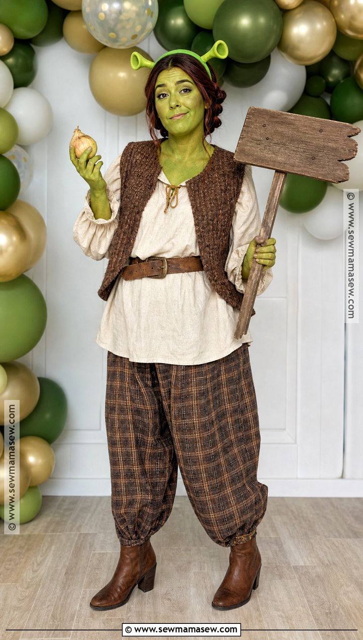 Shrek Costume With Brown Vest - 30 shrek characters costumes
