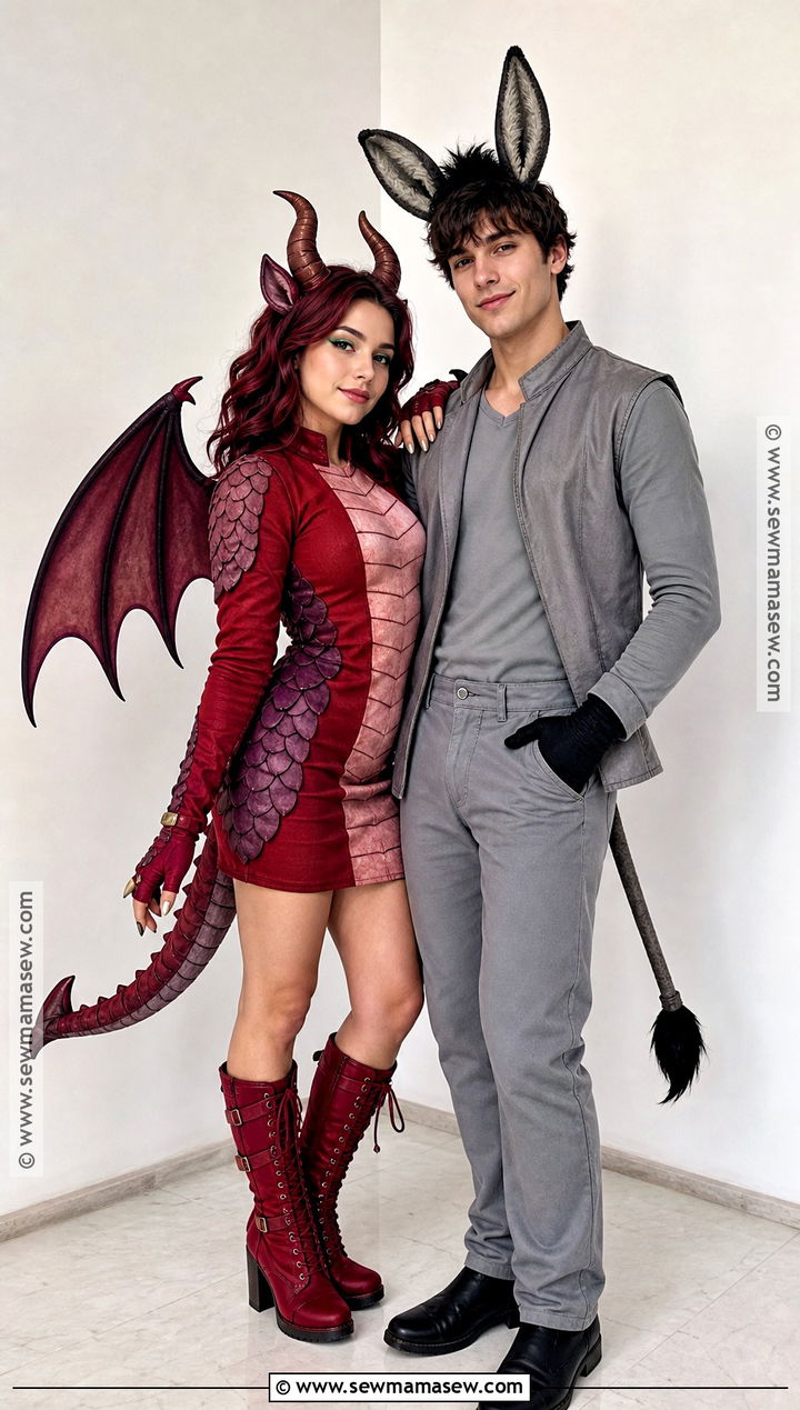 Shrek Dragon And Donkey Couple Costume - 35 shrek dragon costume ideas