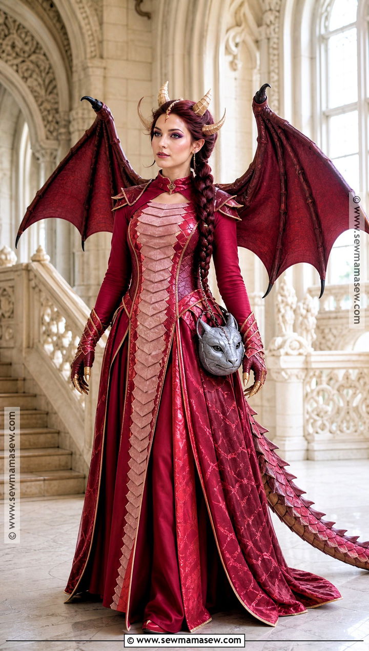 Shrek Dragon Costume With Red Maxi Skirt - 35 shrek dragon costume ideas