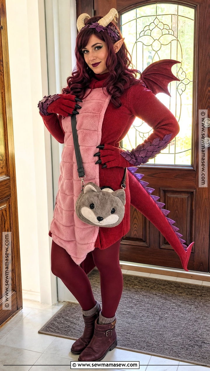 Shrek Dragon Costume With Red Sweater Dress - 35 shrek dragon costume ideas
