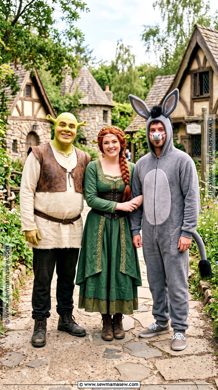 Shrek Fiona And Donkey Costume - 35 3 People Costume Ideas