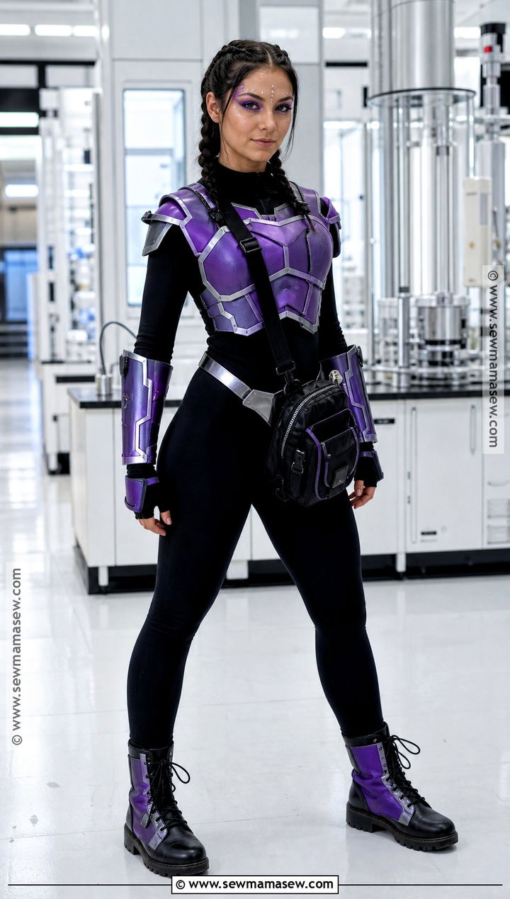 Shuri Cosplay With Purple Armor - 35 marvel cosplay ideas