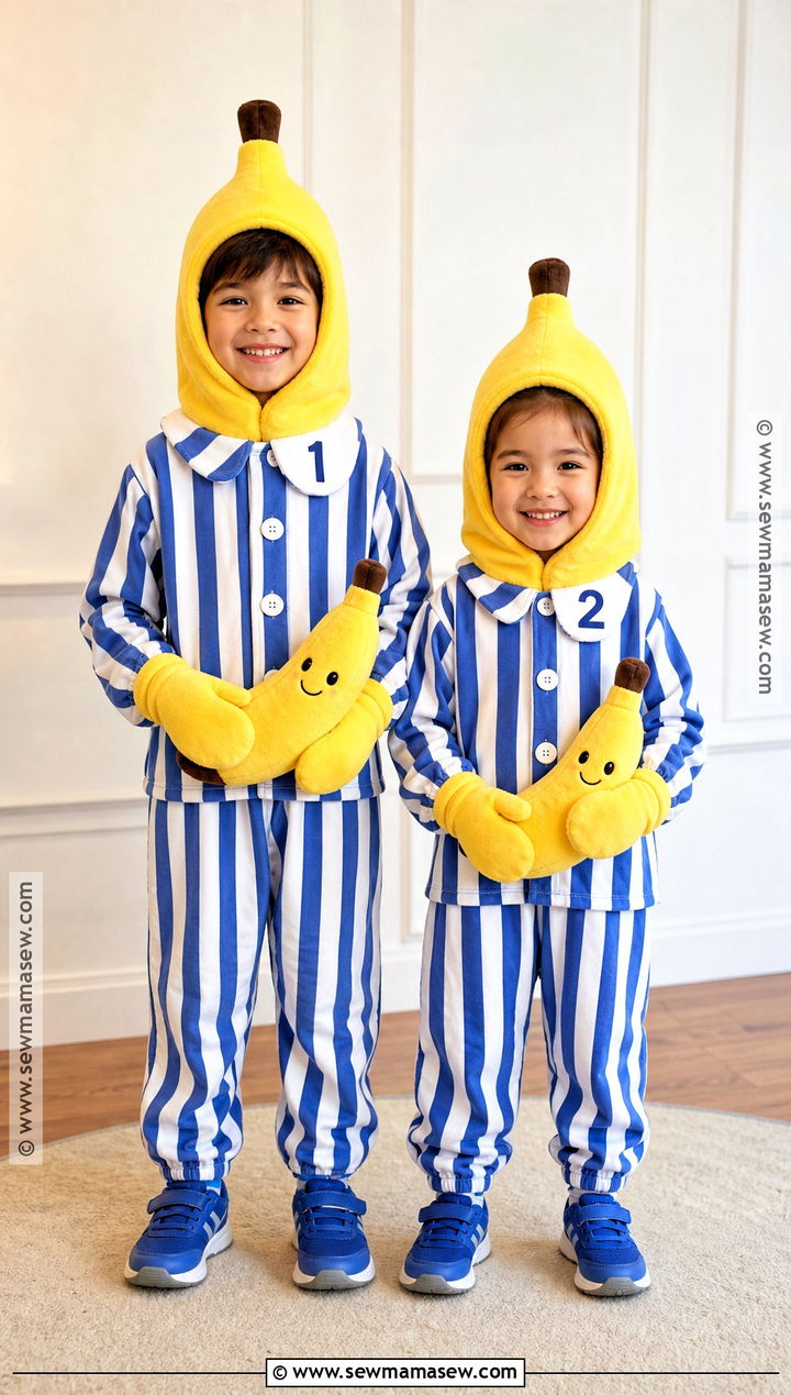 Sibling Bananas In Pajamas Costume - 30 bananas in pajamas costume