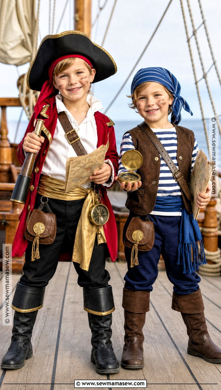 Sibling Captain And First Mate Pirate Costume - 35 pirate costume ideas for kids