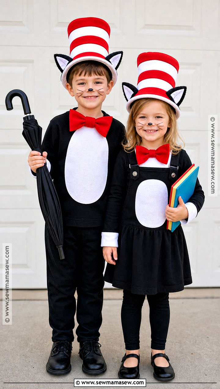 Sibling Cat In The Hat Costume - 40 cat in the hat costume ideas