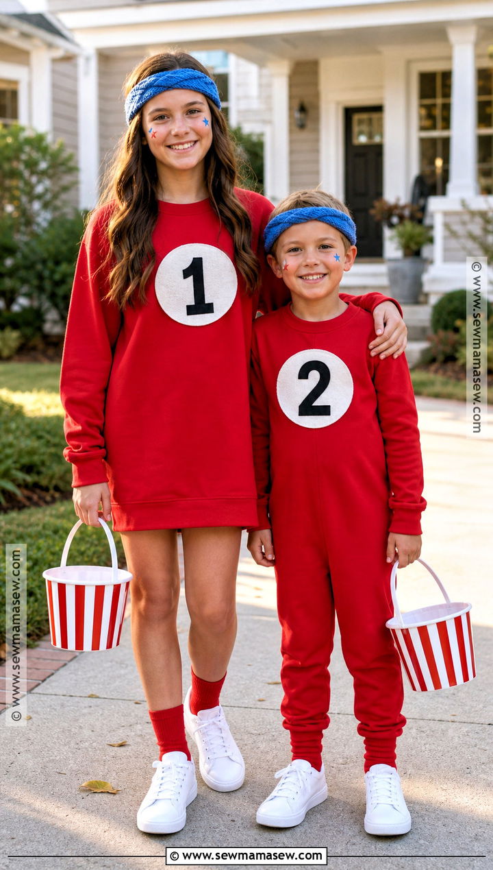 Sibling Thing One And Thing Two Costume - 40 thing one and thing two costumes