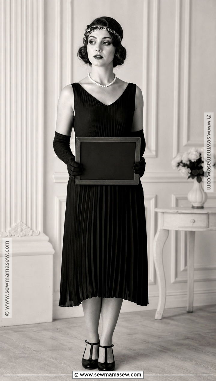 Silent Film Star Costume With Black Dress - 30 halloween costumes with black dress