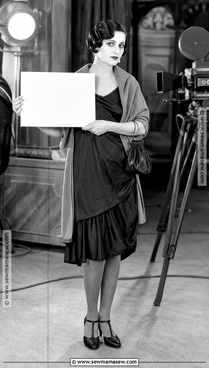 Silent Film Star Costume With Black Finger Waves - 30 black hair halloween costumes ideas