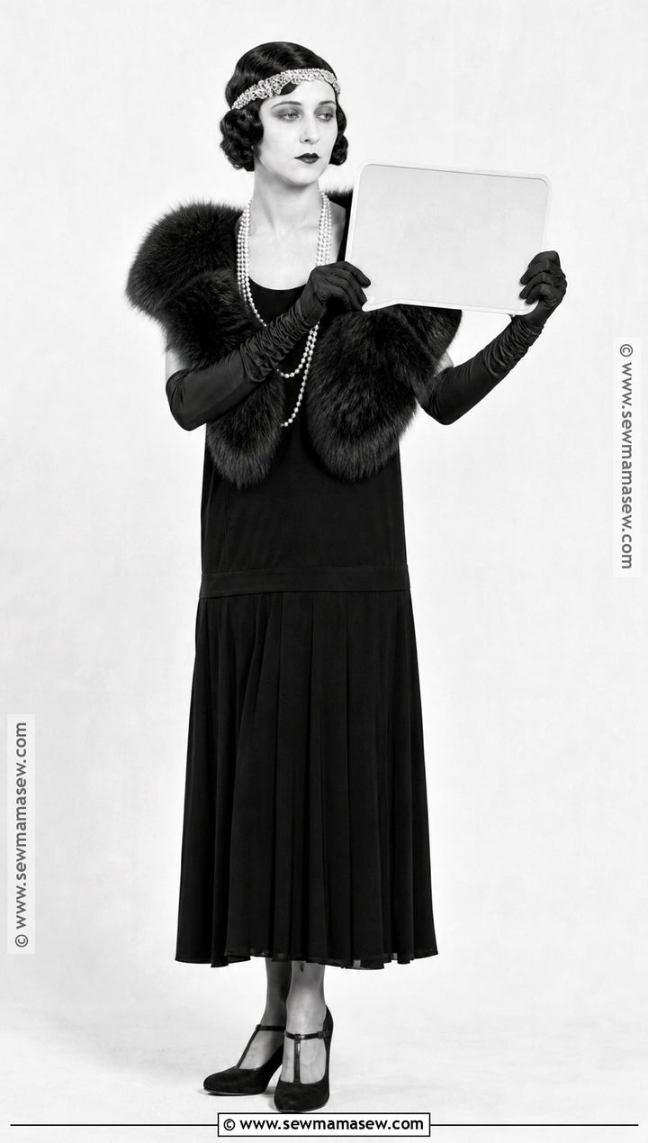 Silent Film Star Long Black Dress Costume - 30 long black dress halloween costume ideas