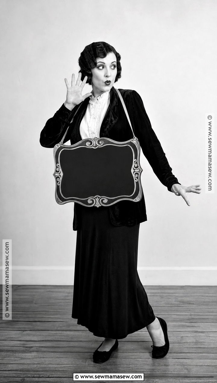 Silent Film Title Card Costume - 50 niche halloween costumes