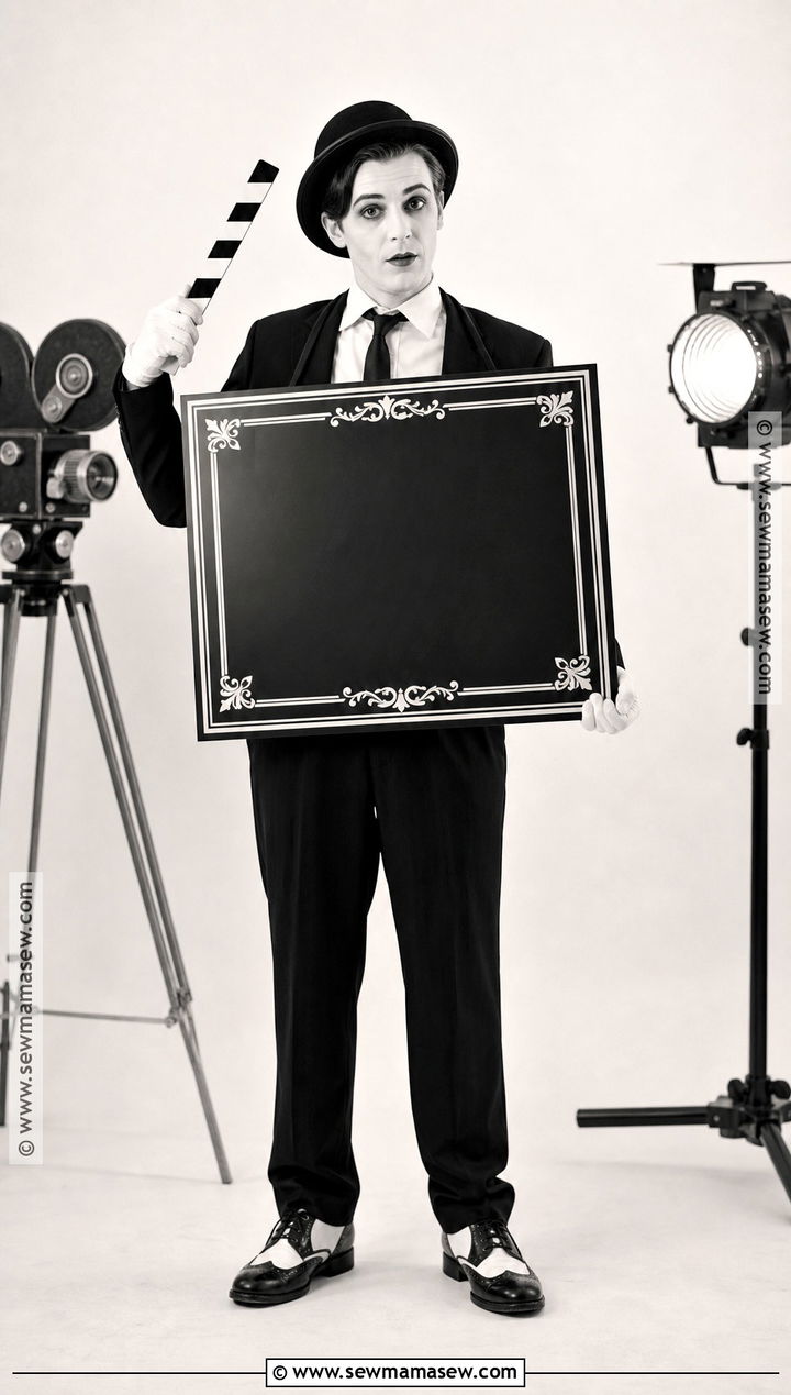 Silent Film Title Card Costume - 30 Niche Halloween Costume Ideas